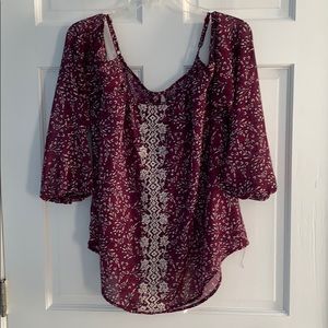 Open shoulder blouse